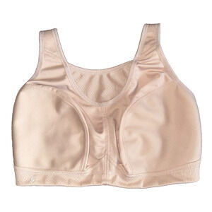 Glamorise Sports Bra Sz 34G Nude Beige Full Coverage Support Bra Womens